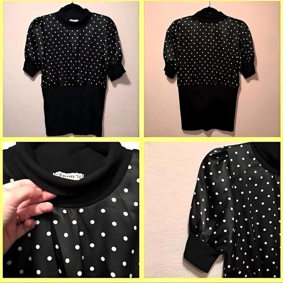 NWOT. Forever 21 Polka Dot Top. - Picture 1 of 8